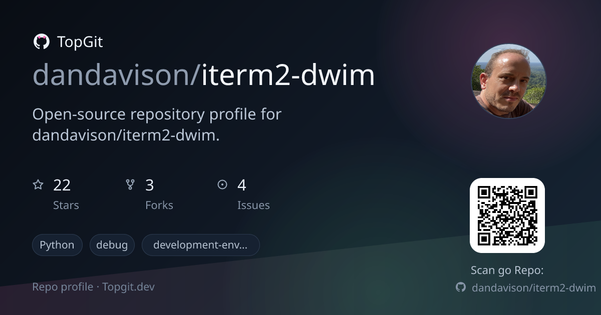 TopGit repo profile image for dandavison/iterm2-dwim