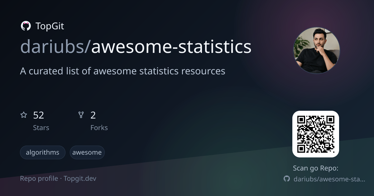 TopGit repo profile image for dariubs/awesome-statistics