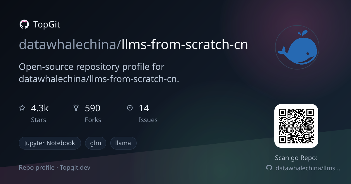 TopGit repo profile image for datawhalechina/llms-from-scratch-cn