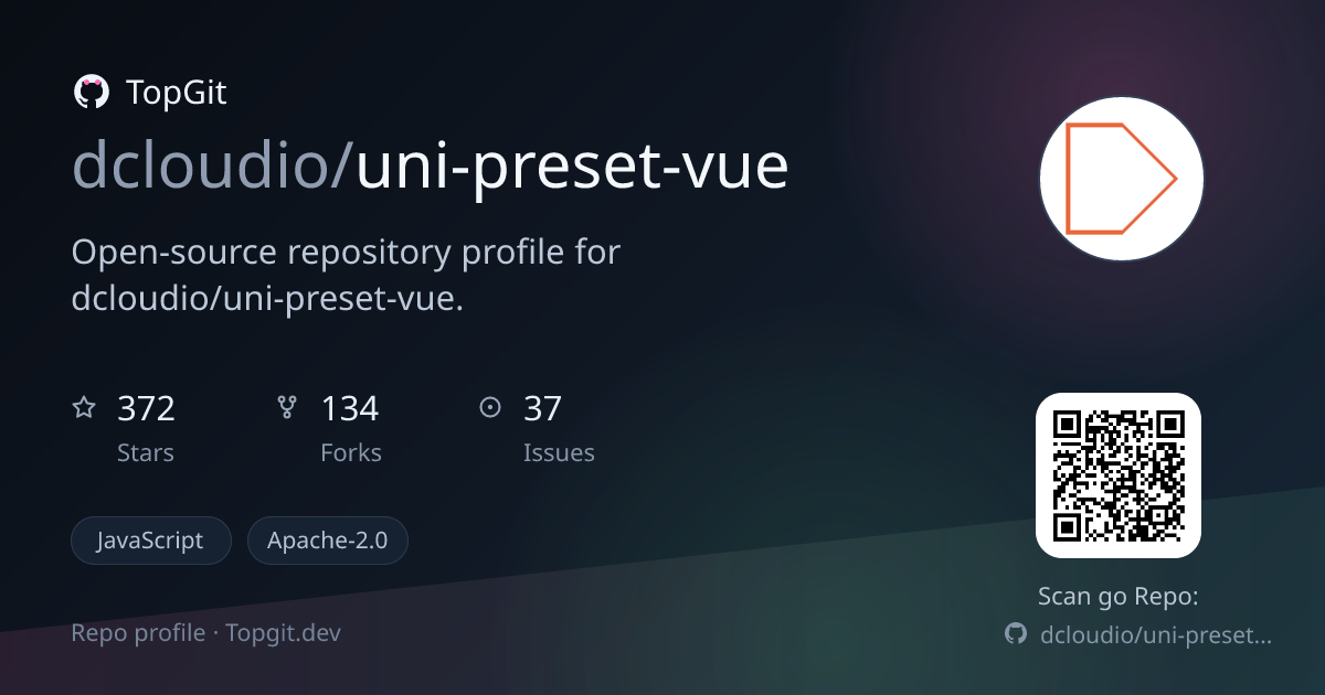 TopGit repo profile image for dcloudio/uni-preset-vue