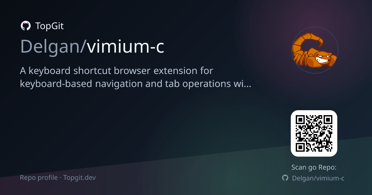 TopGit repo profile image for Delgan/vimium-c