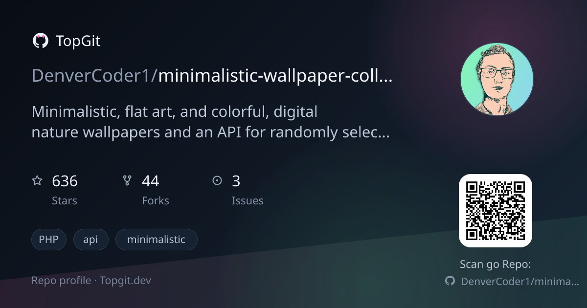 TopGit repo profile image for DenverCoder1/minimalistic-wallpaper-collection