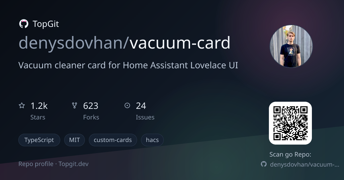 TopGit repo profile image for denysdovhan/vacuum-card