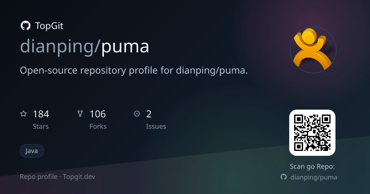 TopGit repo profile image for dianping/puma