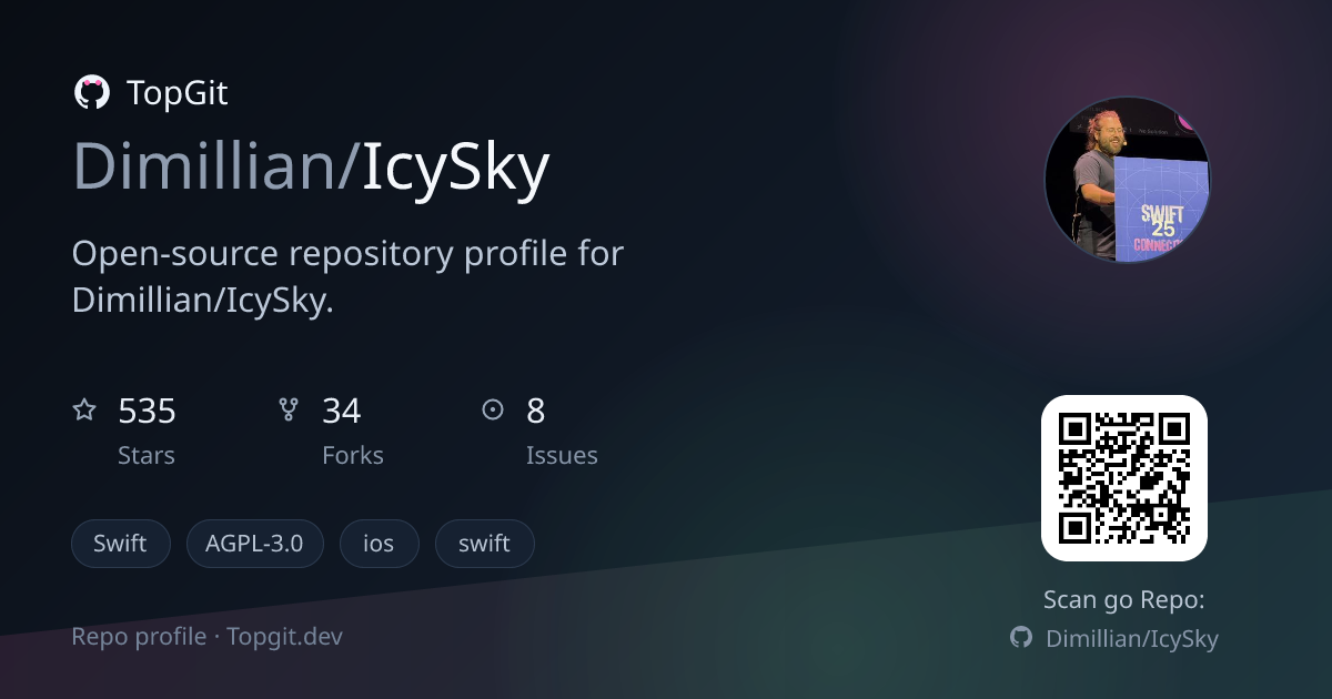 TopGit repo profile image for Dimillian/IcySky