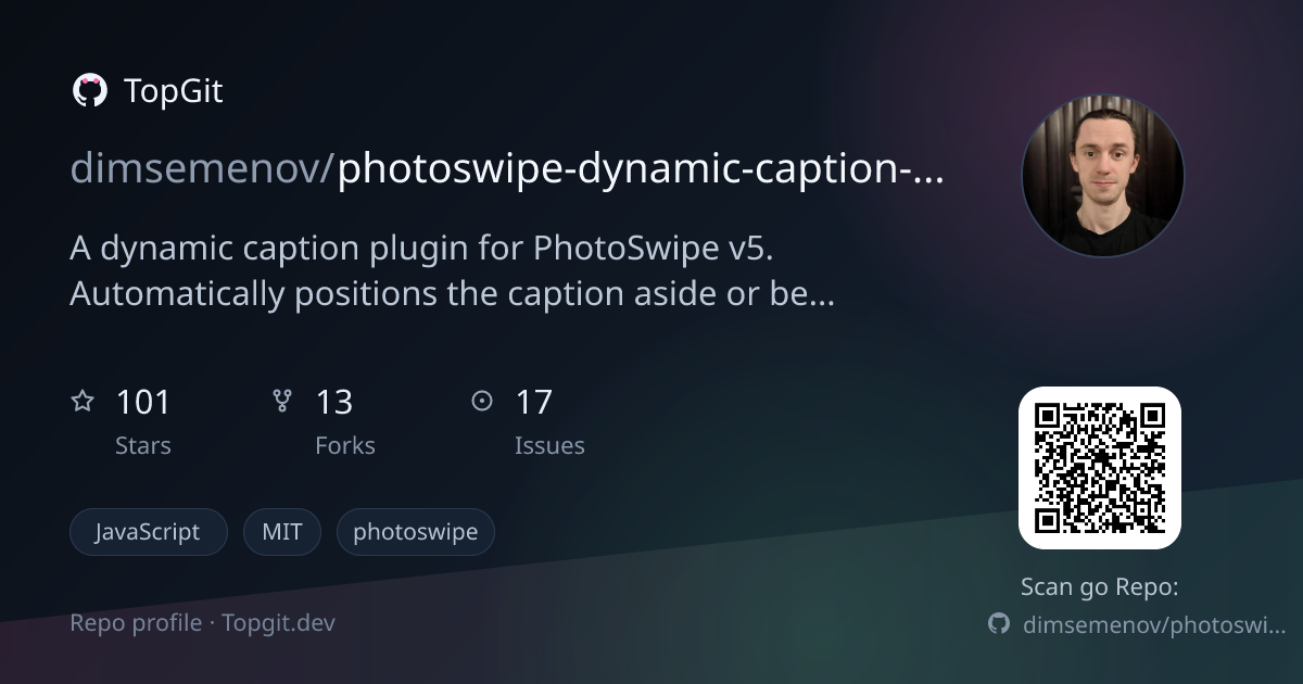 TopGit repo profile image for dimsemenov/photoswipe-dynamic-caption-plugin
