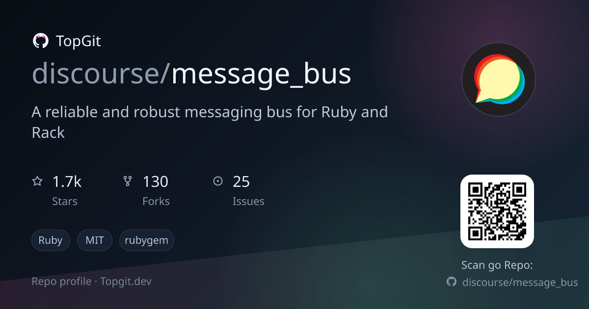 TopGit repo profile image for discourse/message_bus