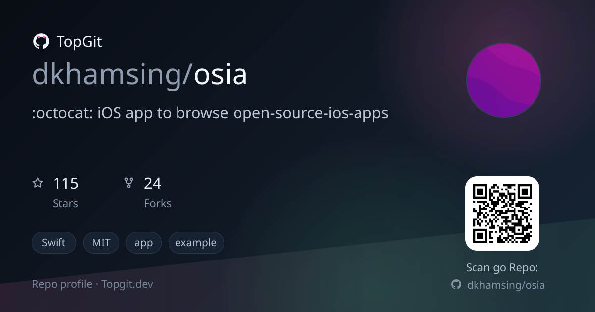 TopGit repo profile image for dkhamsing/osia