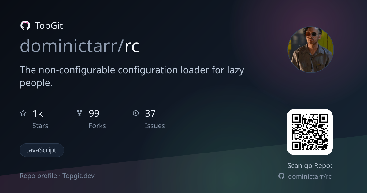 TopGit repo profile image for dominictarr/rc
