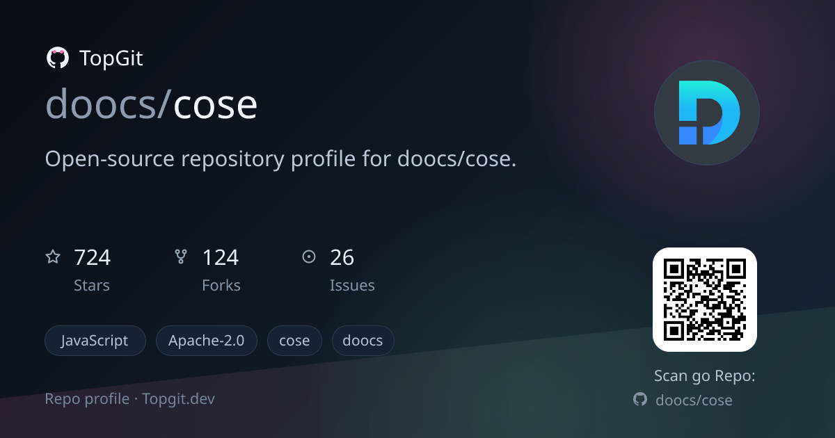TopGit repo profile image for doocs/cose