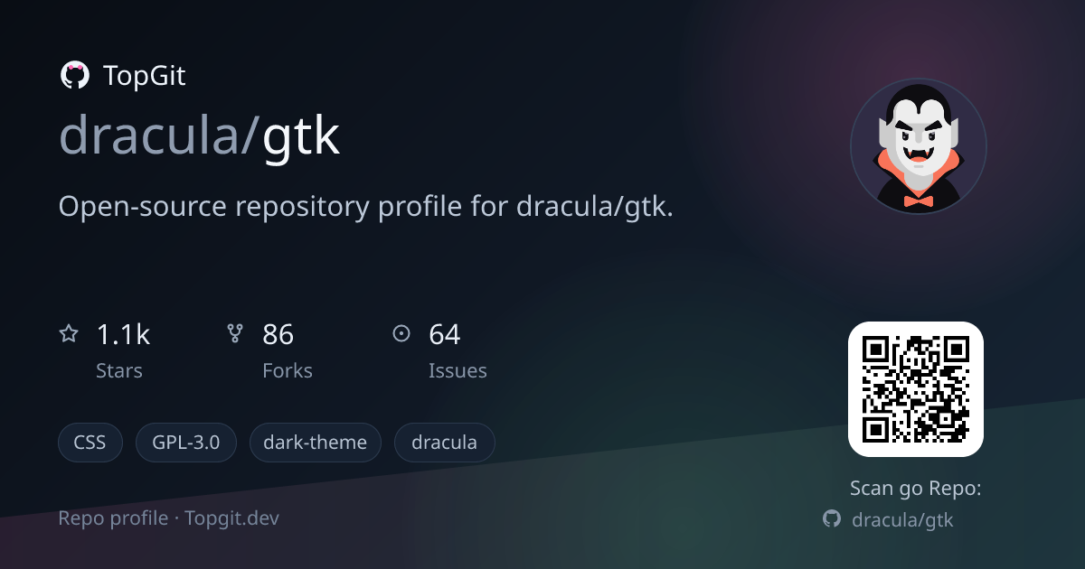 TopGit repo profile image for dracula/gtk