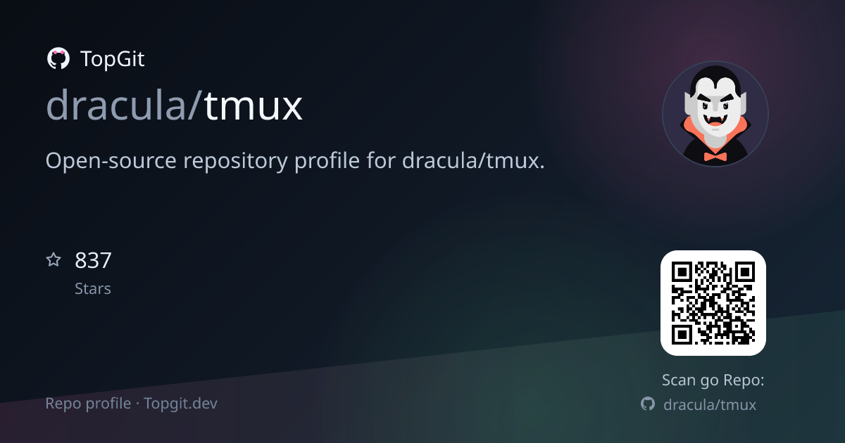 TopGit repo profile image for dracula/tmux