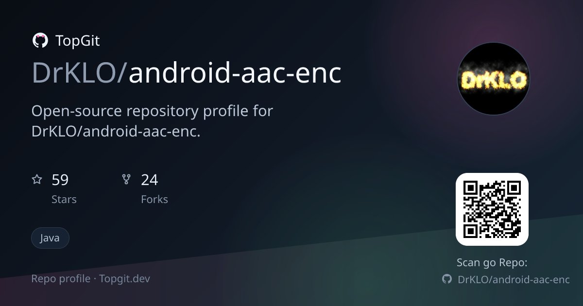 TopGit repo profile image for DrKLO/android-aac-enc