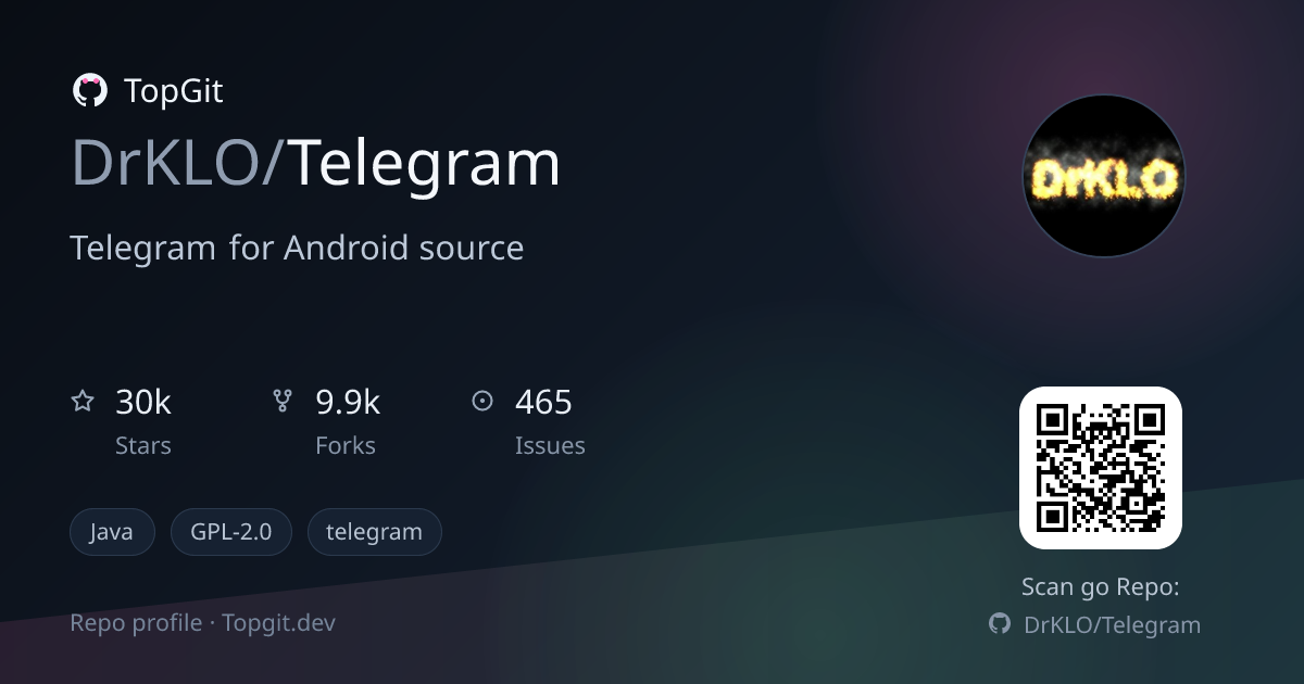 TopGit repo profile image for DrKLO/Telegram