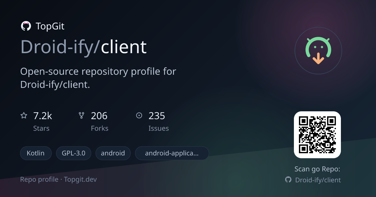 TopGit repo profile image for Droid-ify/client