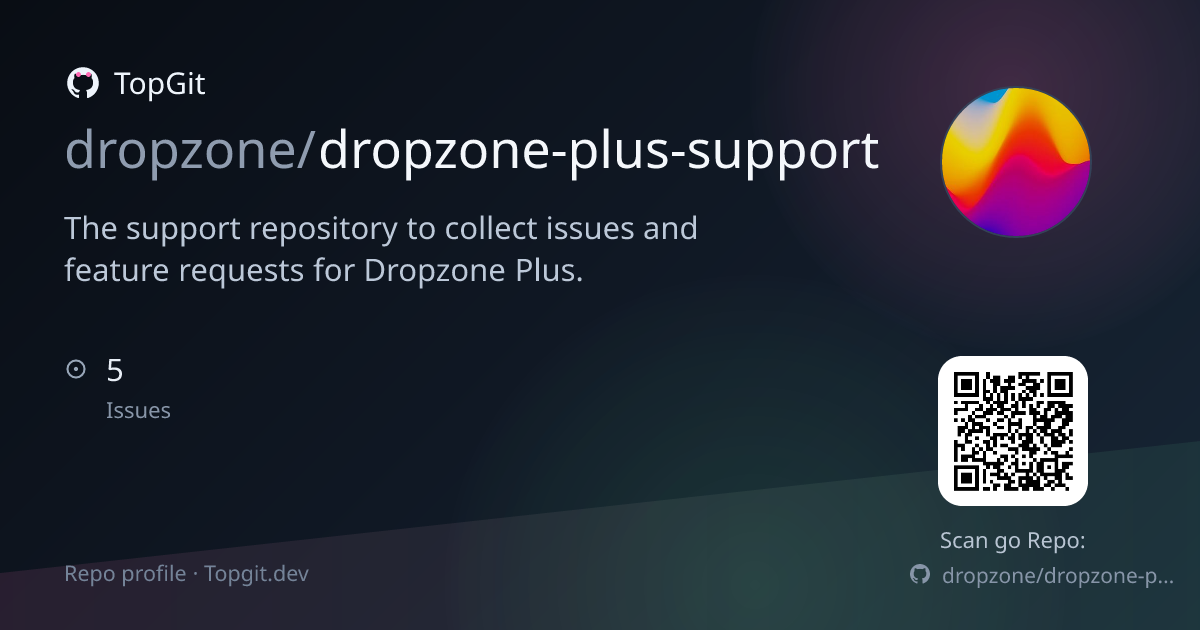 TopGit repo profile image for dropzone/dropzone-plus-support