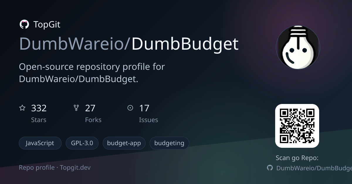TopGit repo profile image for DumbWareio/DumbBudget