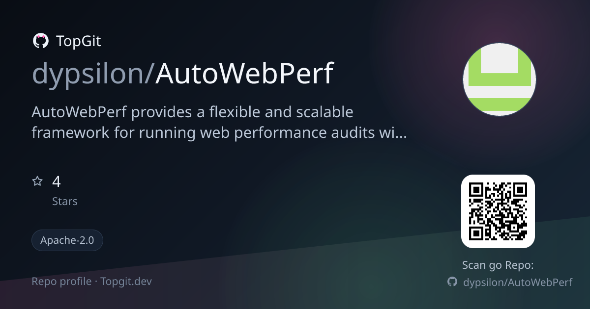 TopGit repo profile image for dypsilon/AutoWebPerf