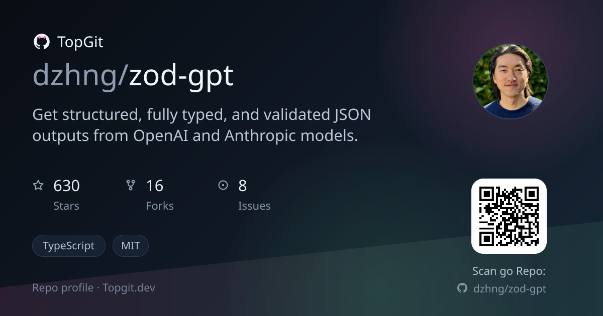 TopGit repo profile image for dzhng/zod-gpt