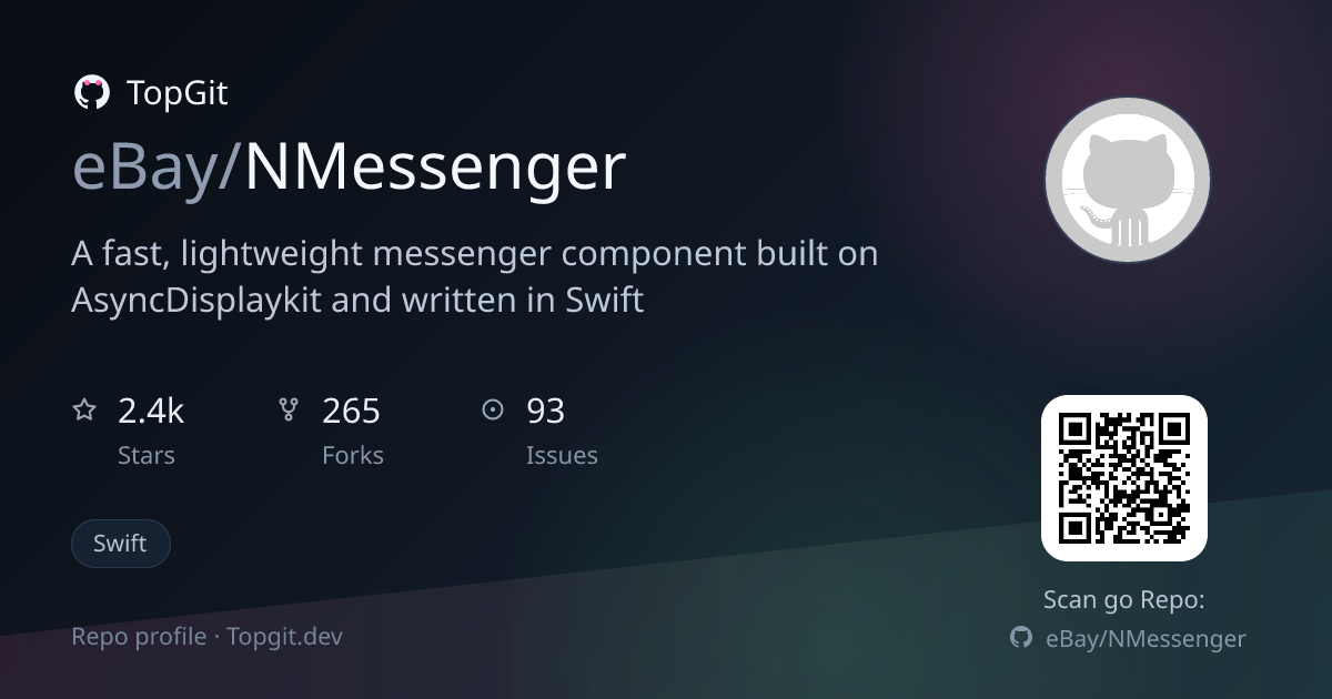 TopGit repo profile image for eBay/NMessenger