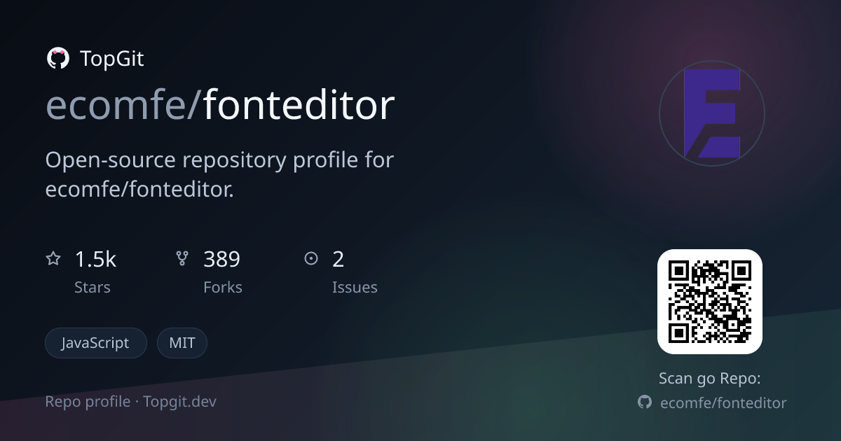 TopGit repo profile image for ecomfe/fonteditor
