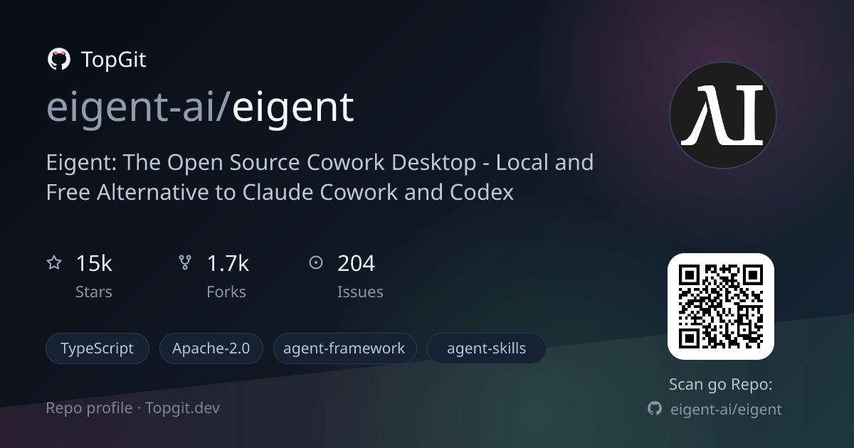 TopGit repo profile image for eigent-ai/eigent