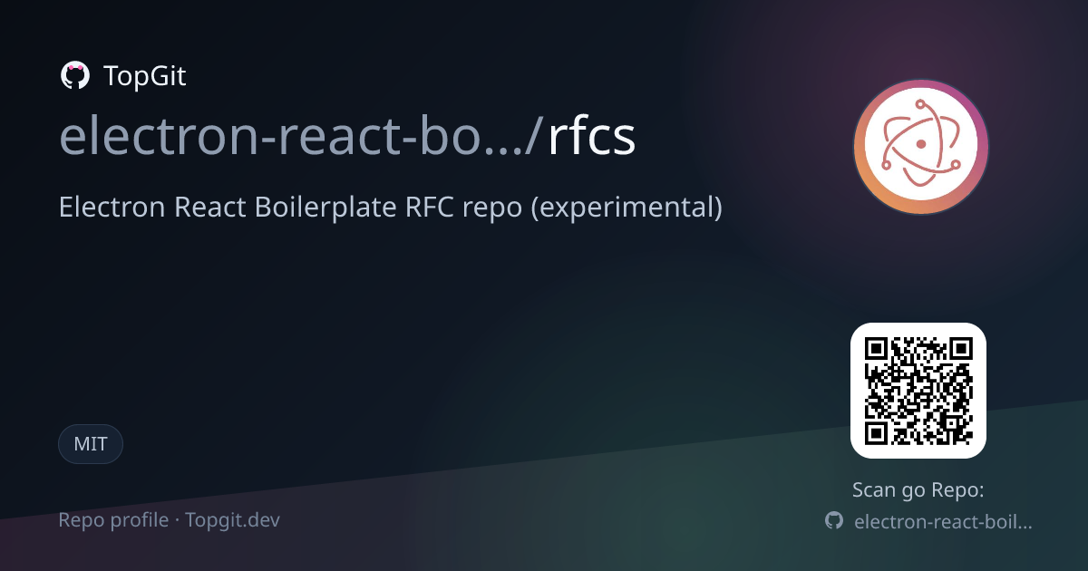 TopGit repo profile image for electron-react-boilerplate/rfcs
