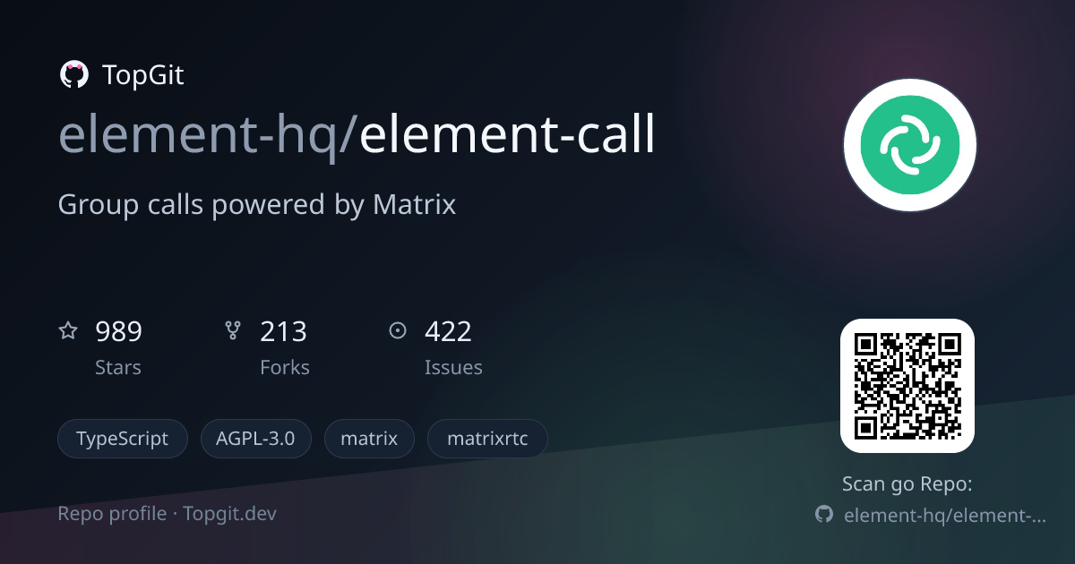 TopGit repo profile image for element-hq/element-call