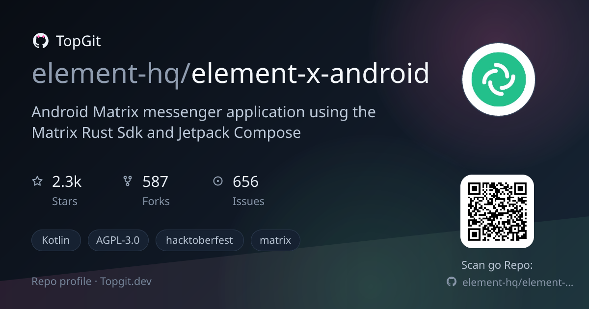 TopGit repo profile image for element-hq/element-x-android