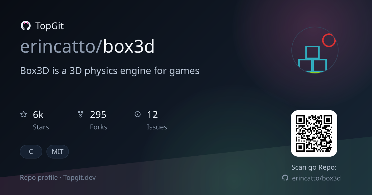 TopGit repo profile image for erincatto/box3d