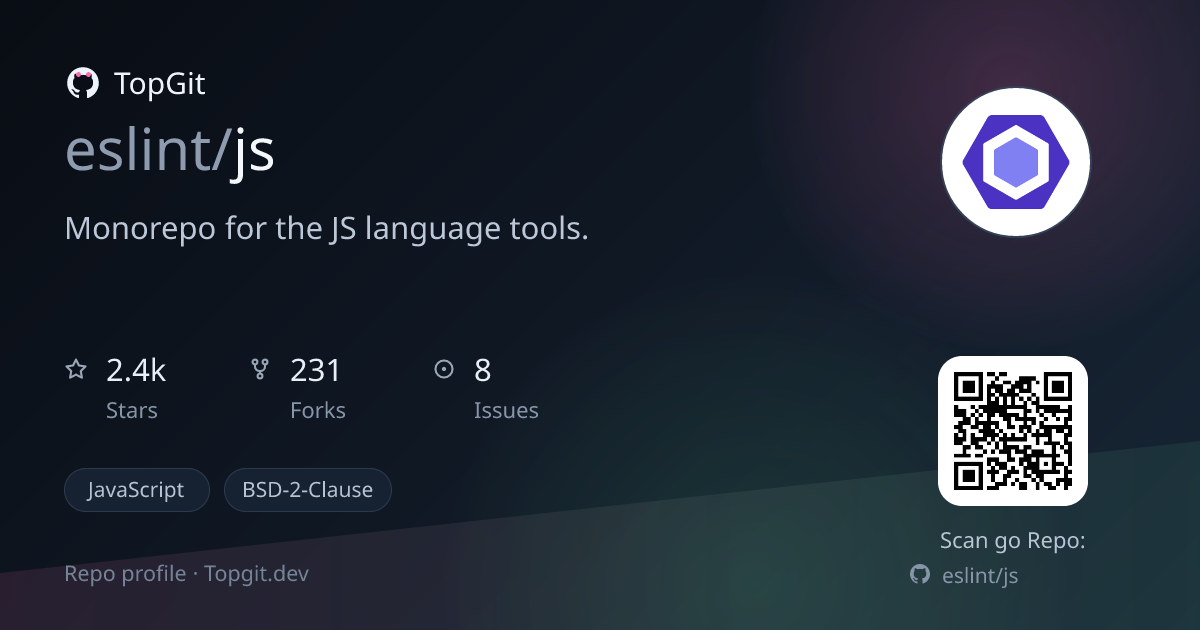 TopGit repo profile image for eslint/js