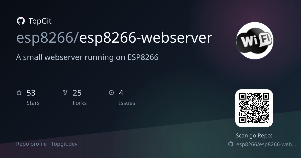 TopGit repo profile image for esp8266/esp8266-webserver
