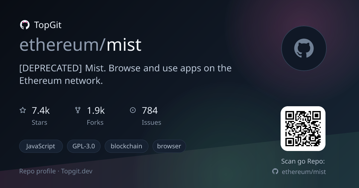TopGit repo profile image for ethereum/mist