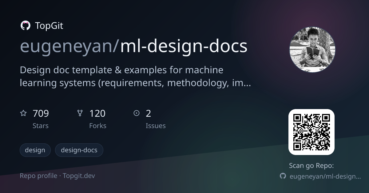 TopGit repo profile image for eugeneyan/ml-design-docs
