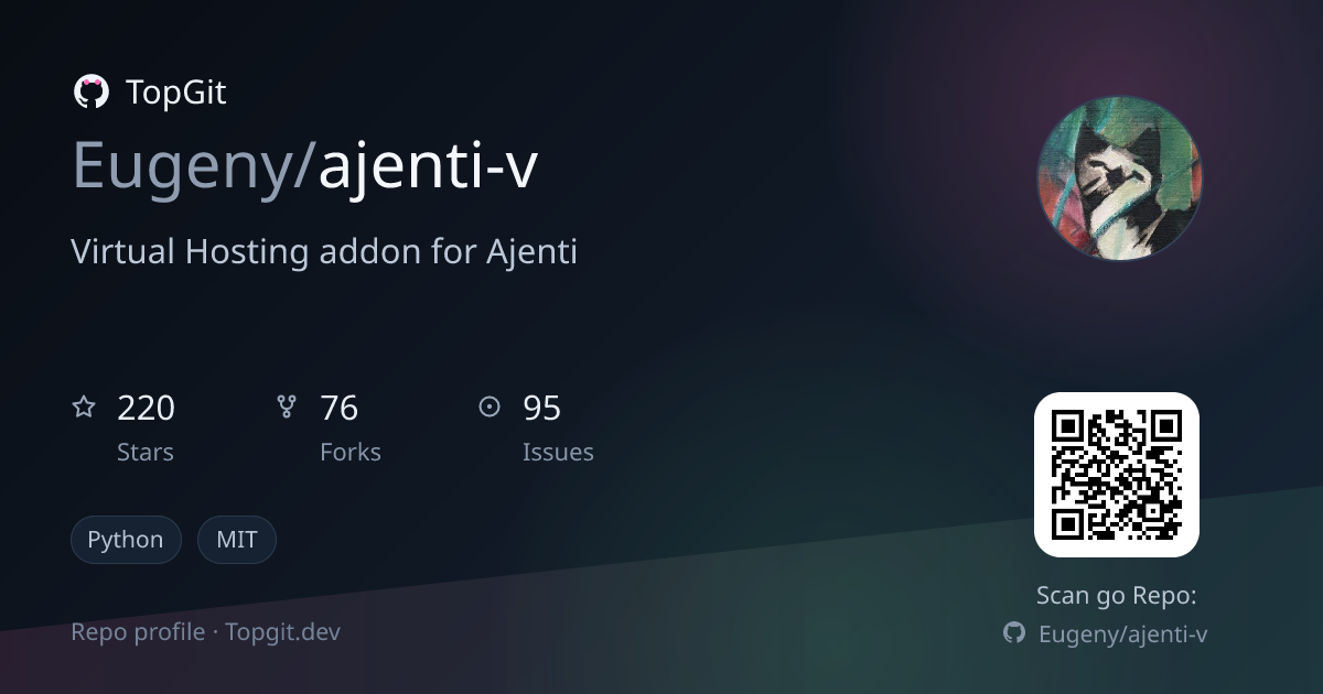 TopGit repo profile image for Eugeny/ajenti-v