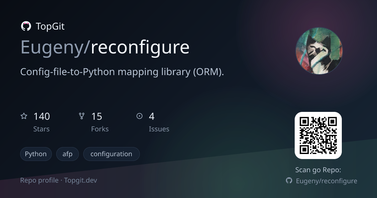 TopGit repo profile image for Eugeny/reconfigure