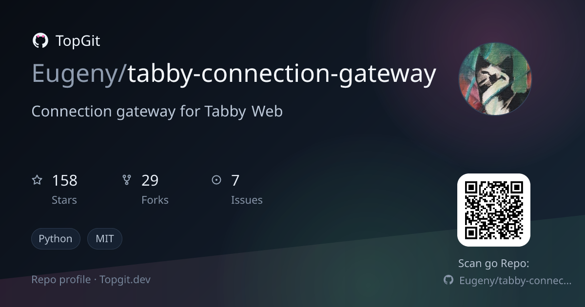 TopGit repo profile image for Eugeny/tabby-connection-gateway