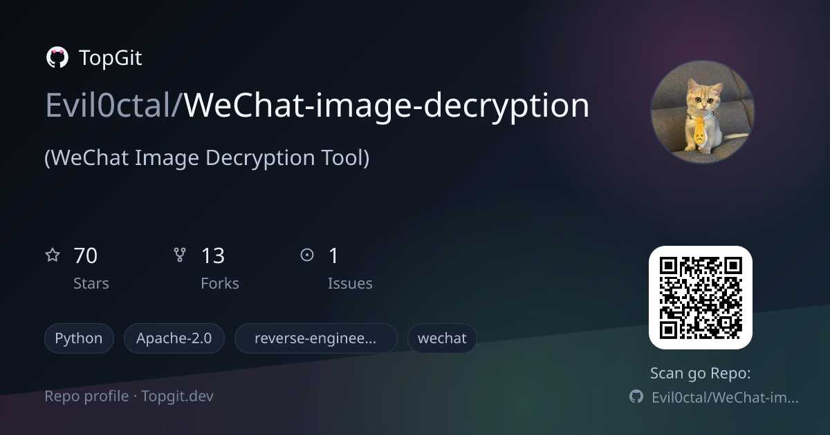TopGit repo profile image for Evil0ctal/WeChat-image-decryption