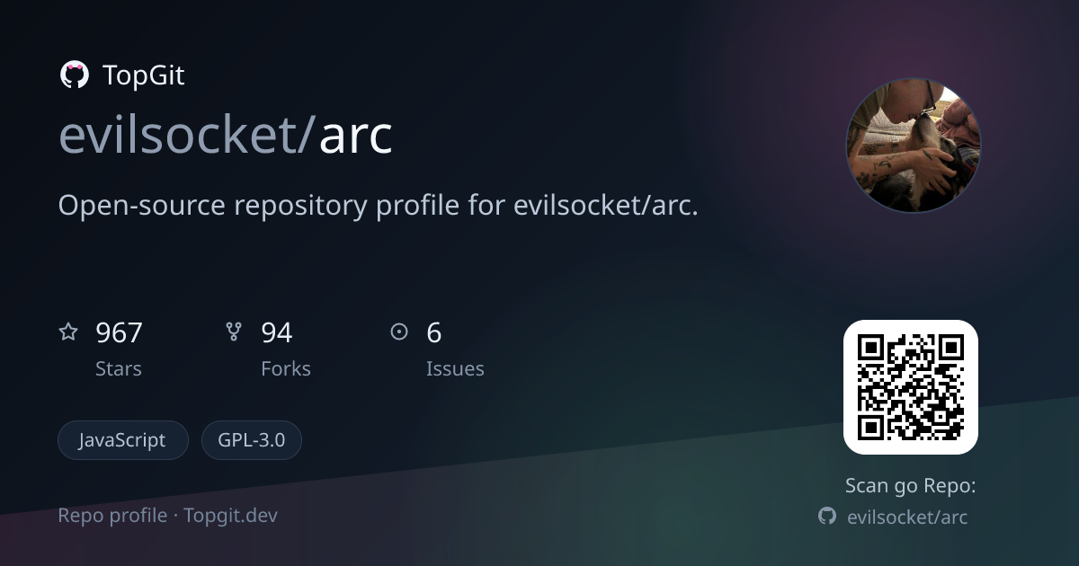 TopGit repo profile image for evilsocket/arc