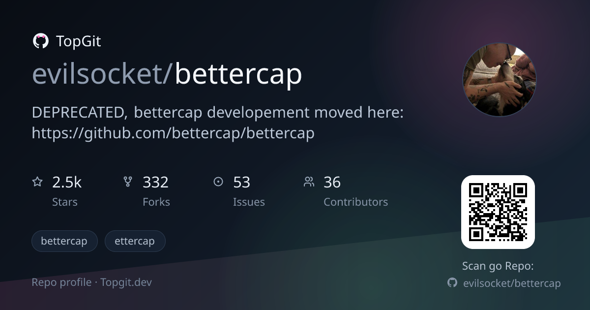 TopGit repo profile image for evilsocket/bettercap