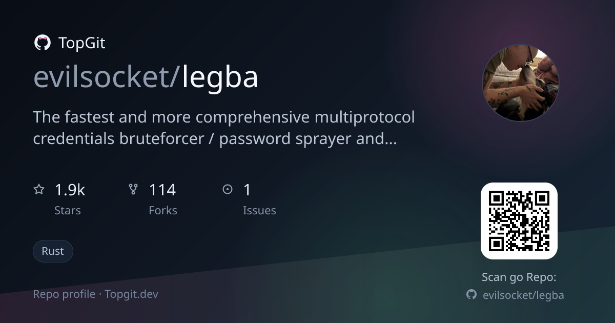 TopGit repo profile image for evilsocket/legba