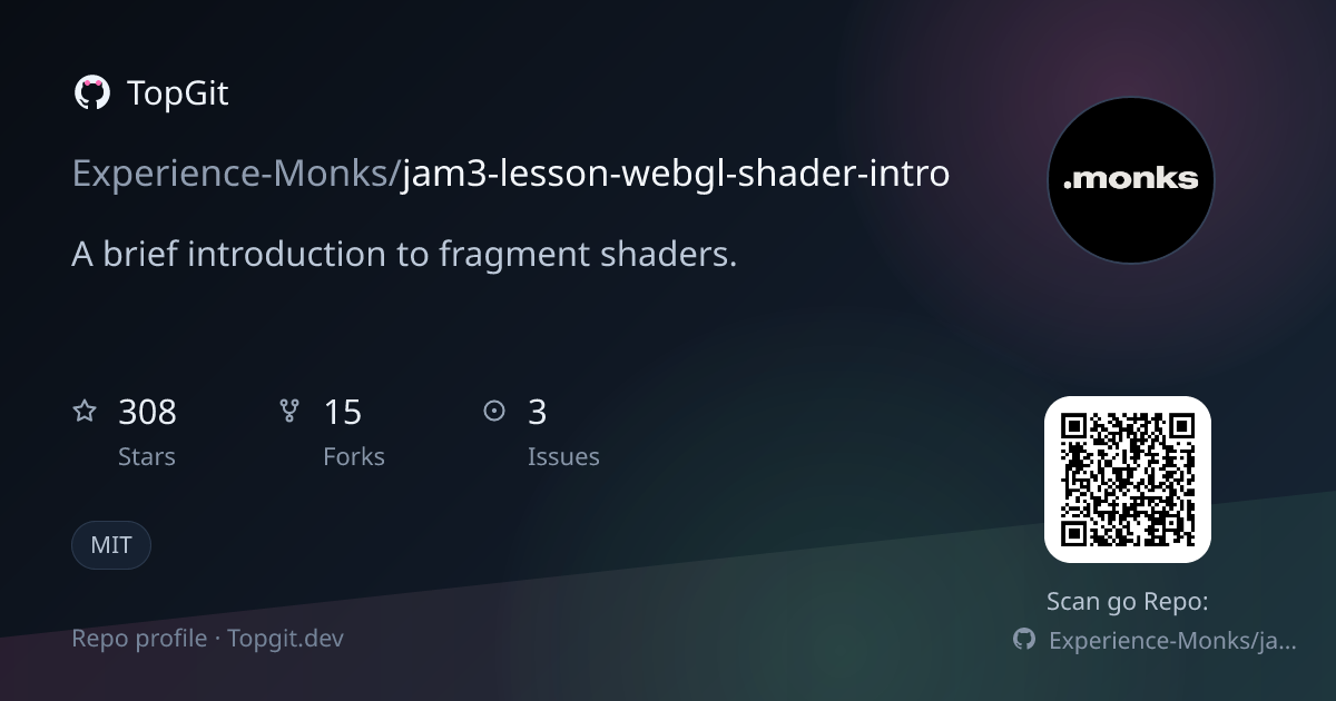 TopGit repo profile image for Experience-Monks/jam3-lesson-webgl-shader-intro