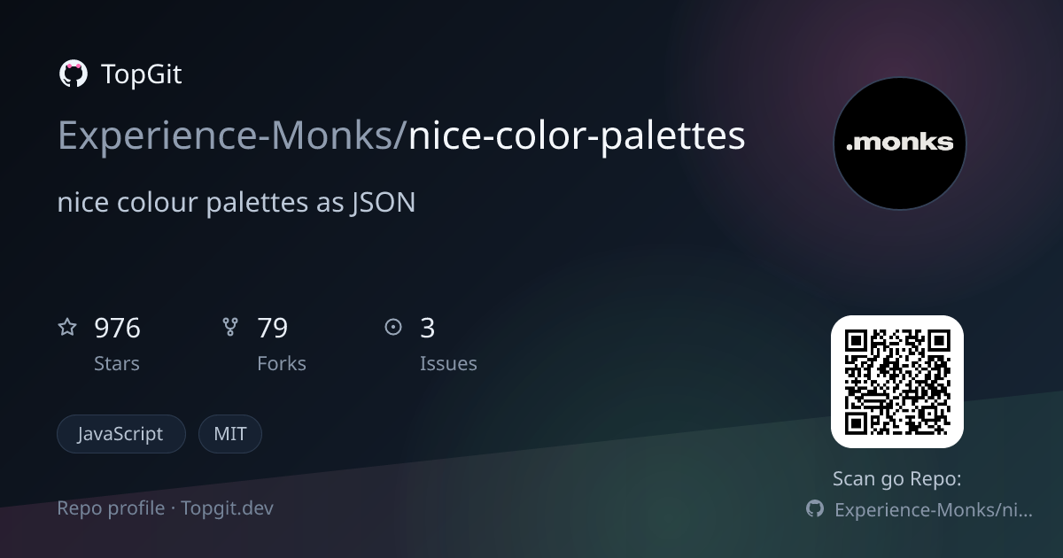 TopGit repo profile image for Experience-Monks/nice-color-palettes