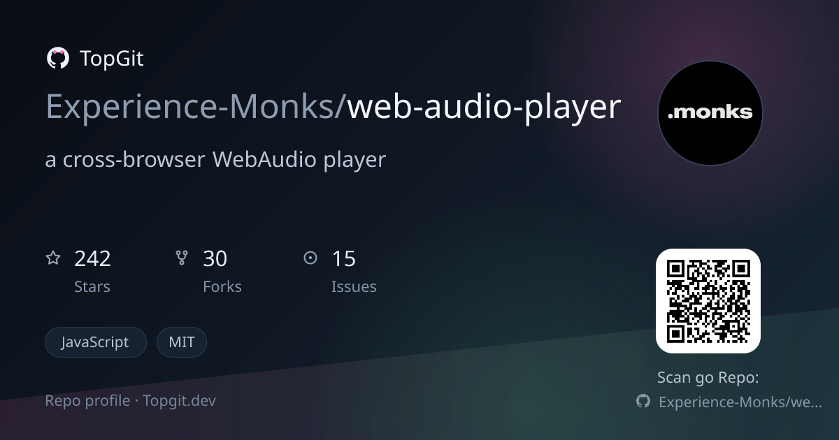 TopGit repo profile image for Experience-Monks/web-audio-player