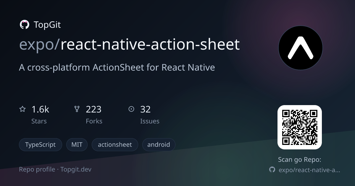 TopGit repo profile image for expo/react-native-action-sheet