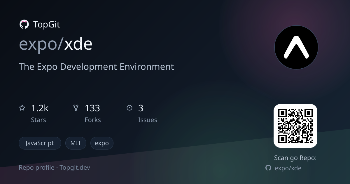 TopGit repo profile image for expo/xde