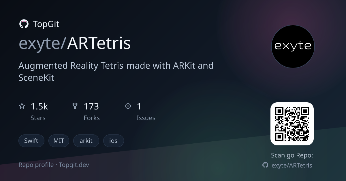 TopGit repo profile image for exyte/ARTetris