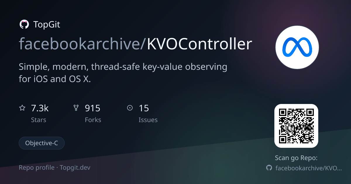 TopGit repo profile image for facebookarchive/KVOController