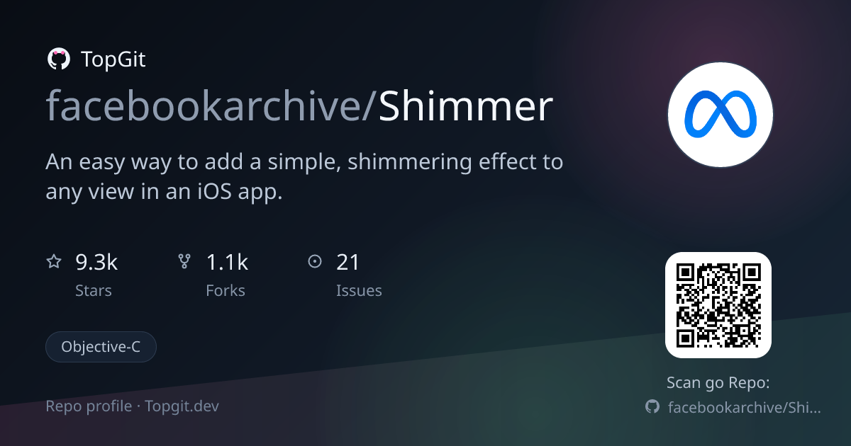 TopGit repo profile image for facebookarchive/Shimmer