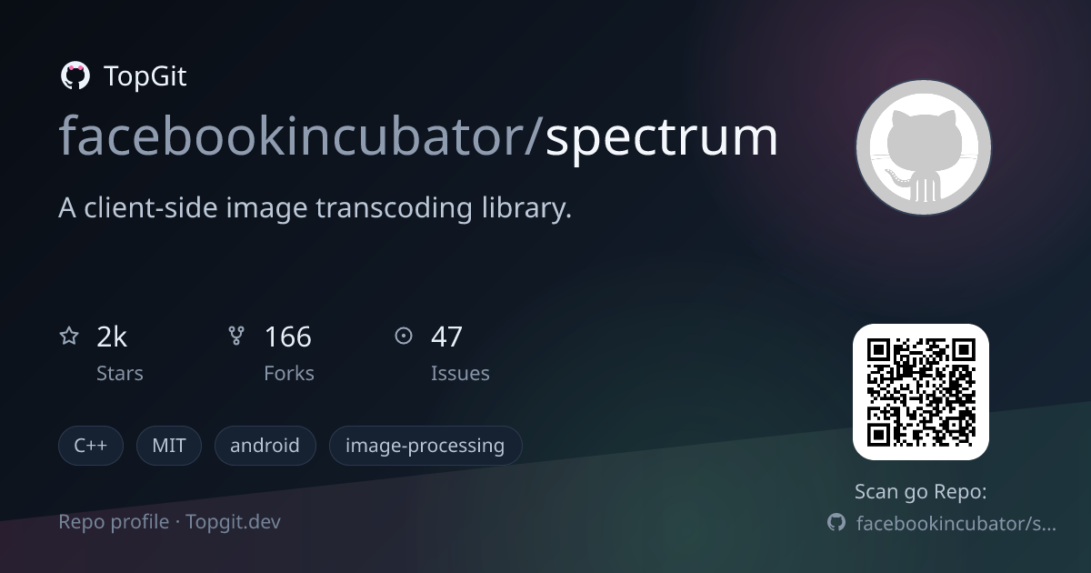 TopGit repo profile image for facebookincubator/spectrum